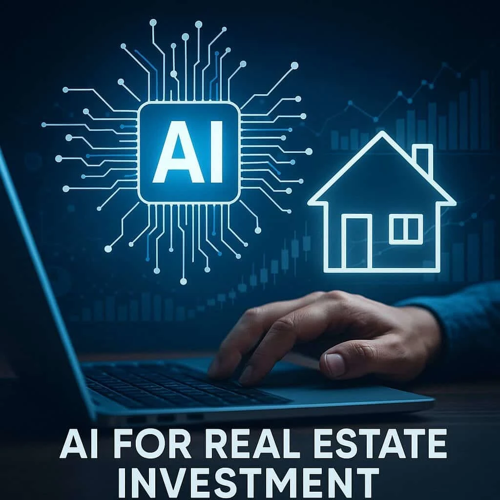 Real estate professional using AI tools to analyse property investment