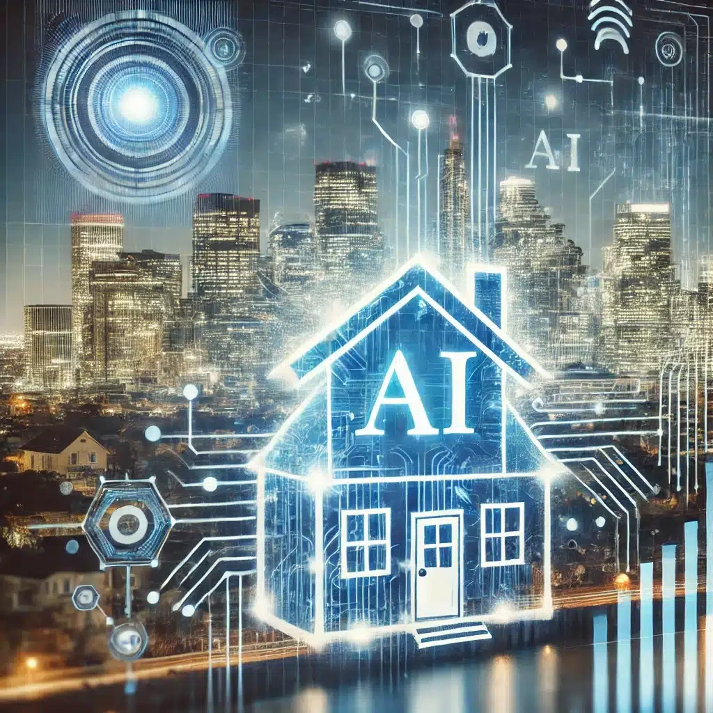 Property data and mapping displayed in an artificial intelligence interface