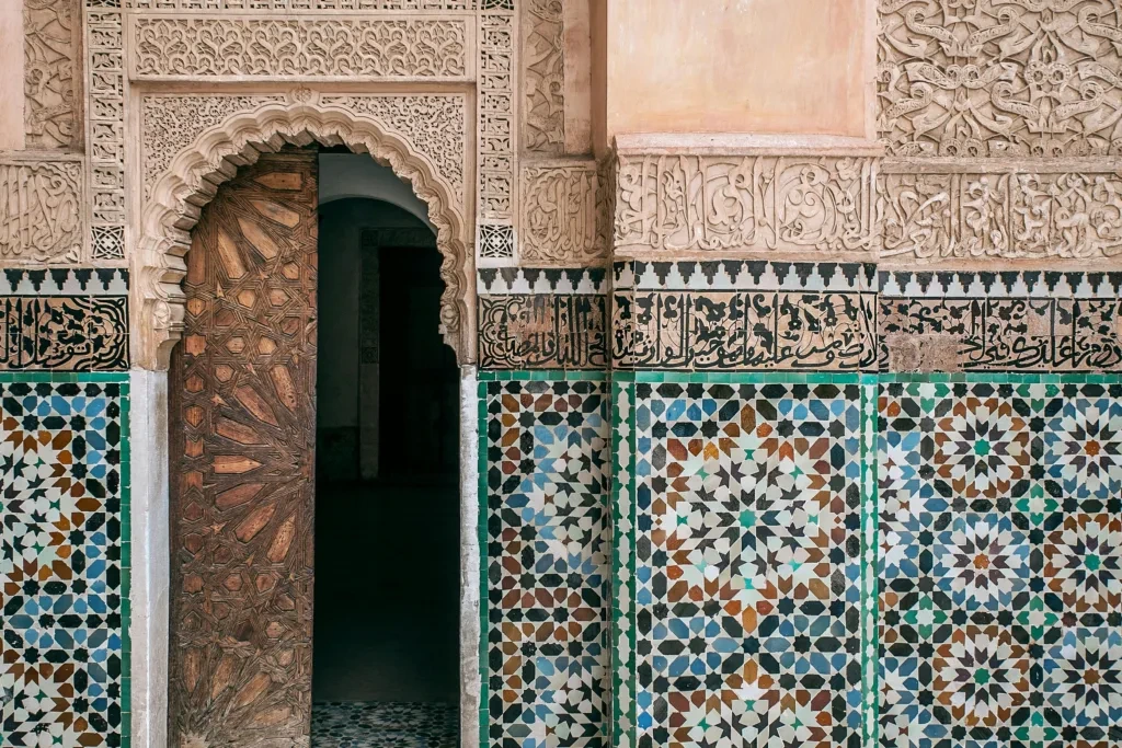 Moroccan home designed with shade, thermal mass, and natural ventilation