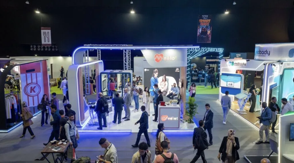 Technology exhibition floor at GITEX Africa 2025 in Marrakech