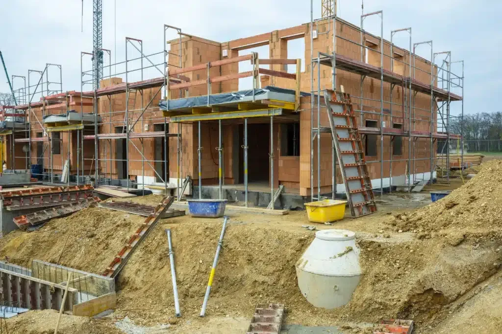 Luxury villa under construction in Marrakech