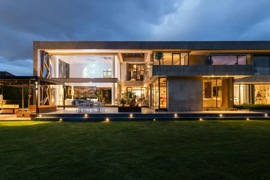 Marrakech villa designed around a shaded terrace and landscaped garden