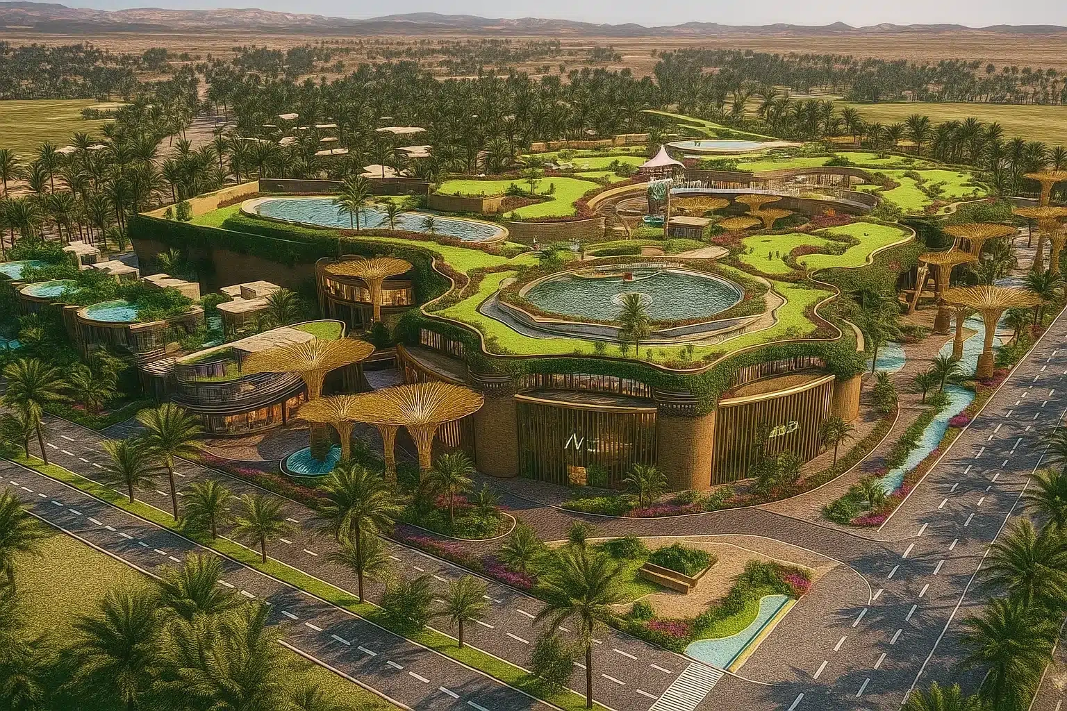 New residential towers and construction cranes across Marrakech