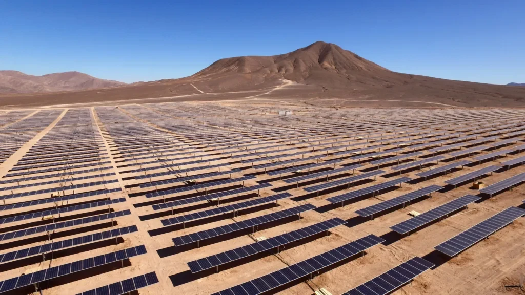 Solar energy infrastructure beside Moroccan development land