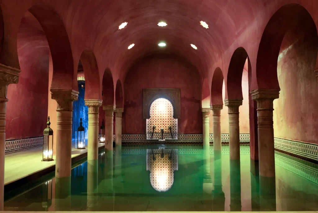 A bidder evaluating a luxury property auction in Morocco