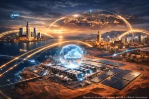Digital network linking cities to a solar-powered data center
