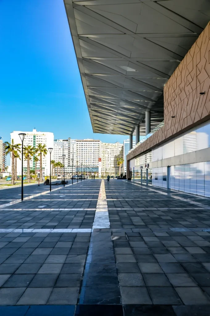 Mixed-use development beside a Moroccan rail station
