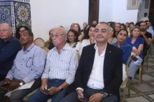 Audience seated inside a traditional Marrakech venue