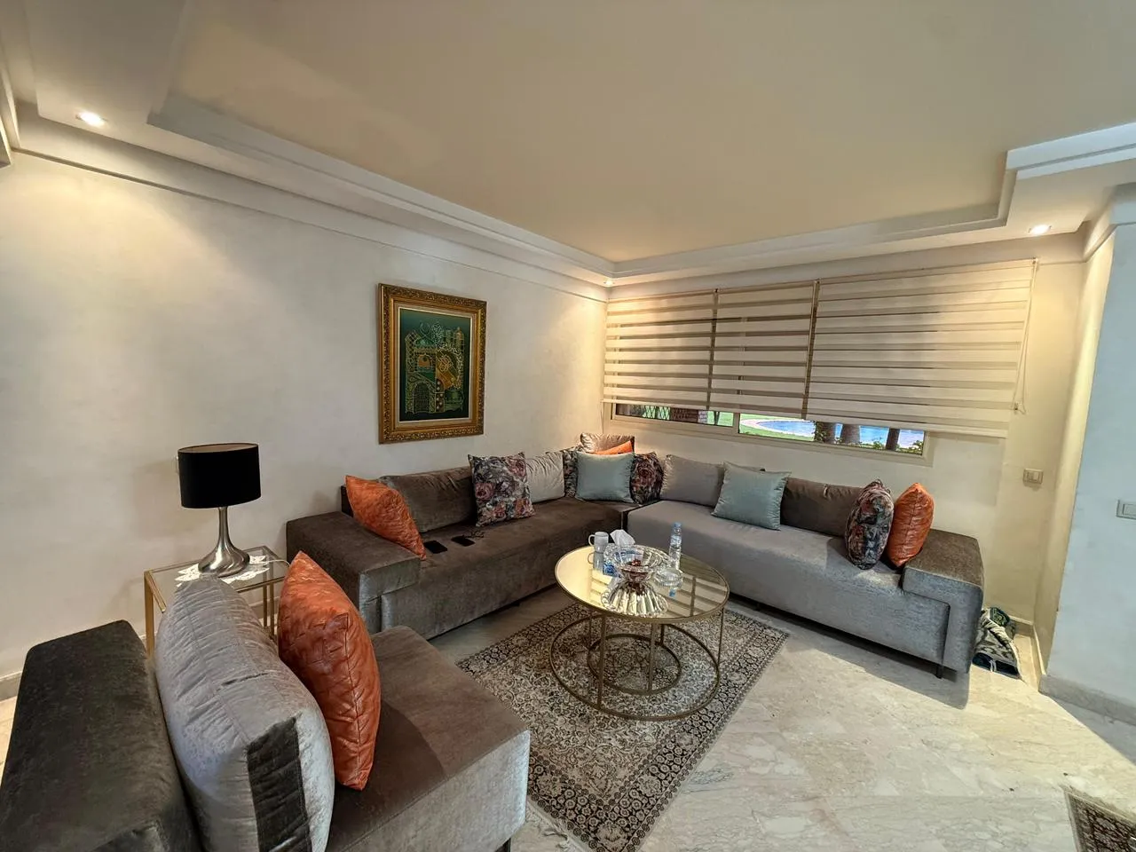 Two-bedroom garden apartment with terraces and pool access in Marrakech