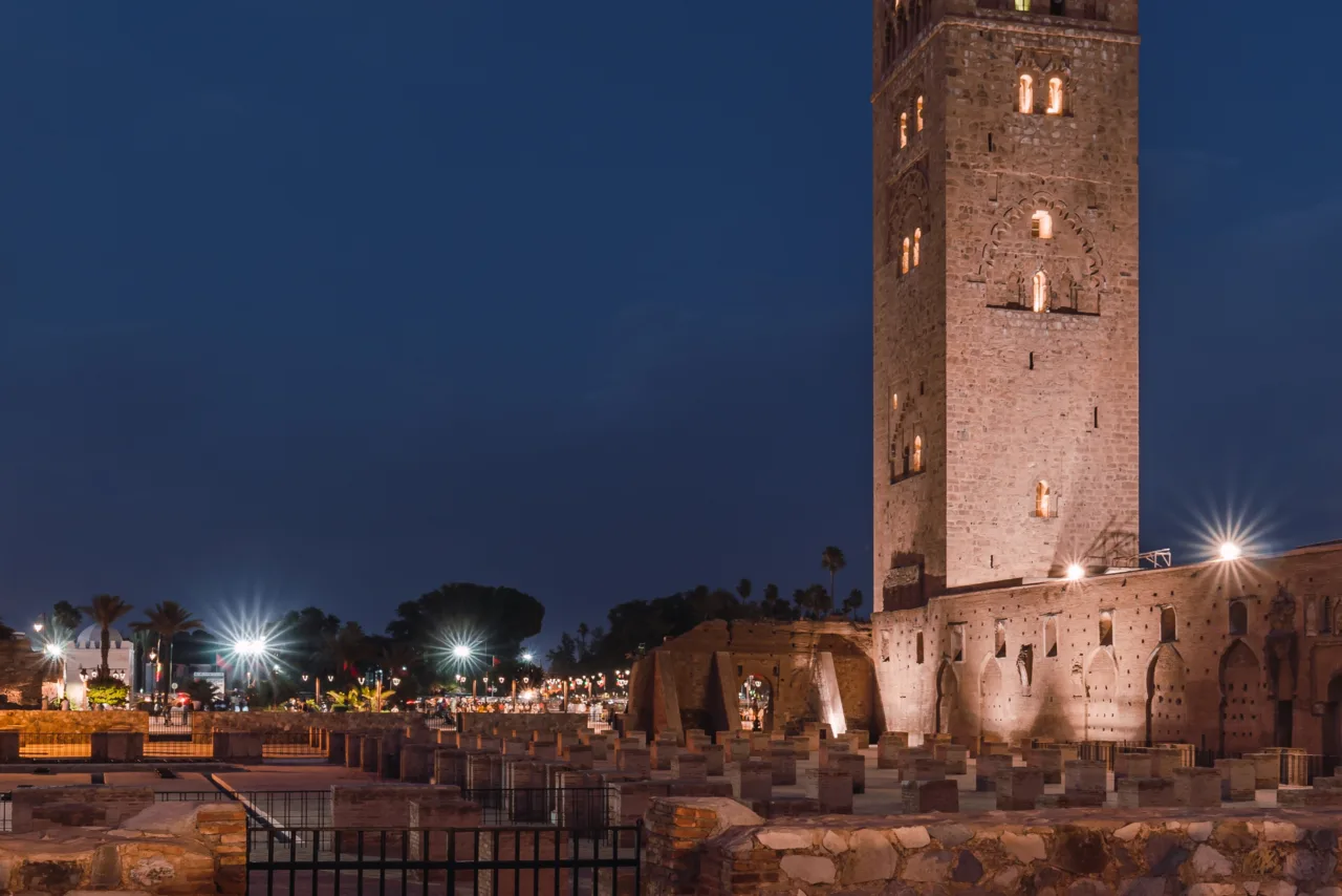 Koutoubia Mosque in Medina, Marrakech – a landmark symbolizing why invest in real estate in Medina is a smart choice.