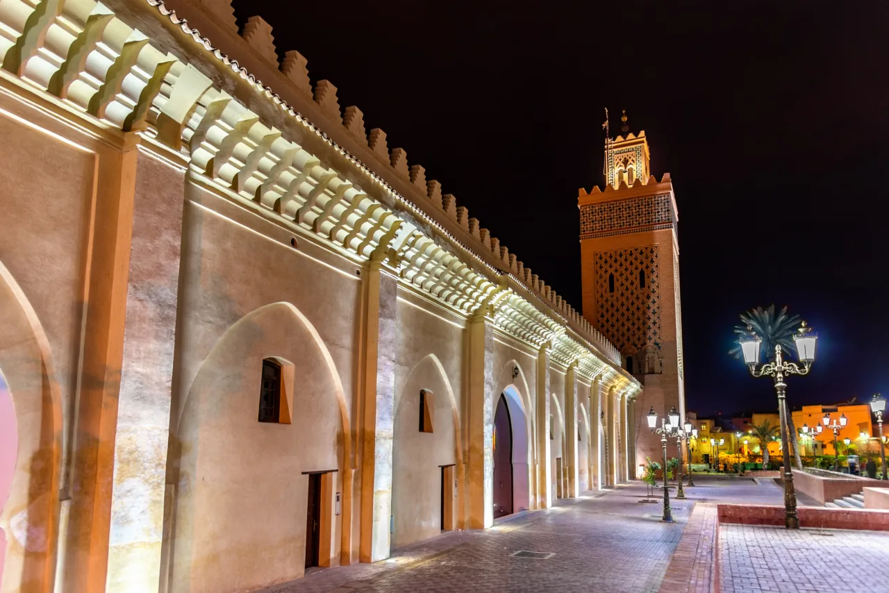 Moulay El Yazid Mosque near Kasbah, Marrakech – a prime location showing why invest in real estate in Kasbah is a strategic choice.