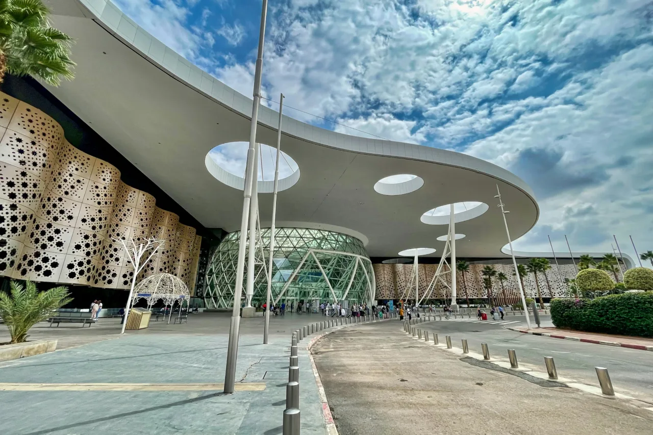 Marrakech airport property investment opportunities near modern terminal.