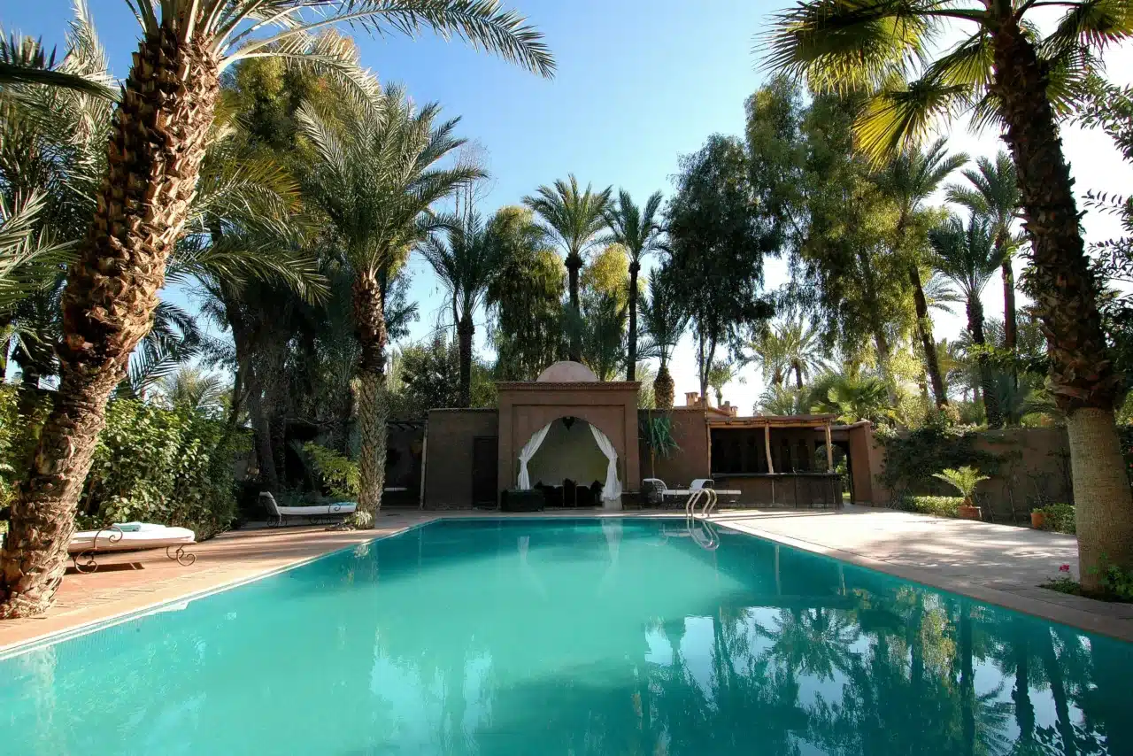Luxury villas with gardens in Marrakech highlighting family-friendly real estate developments