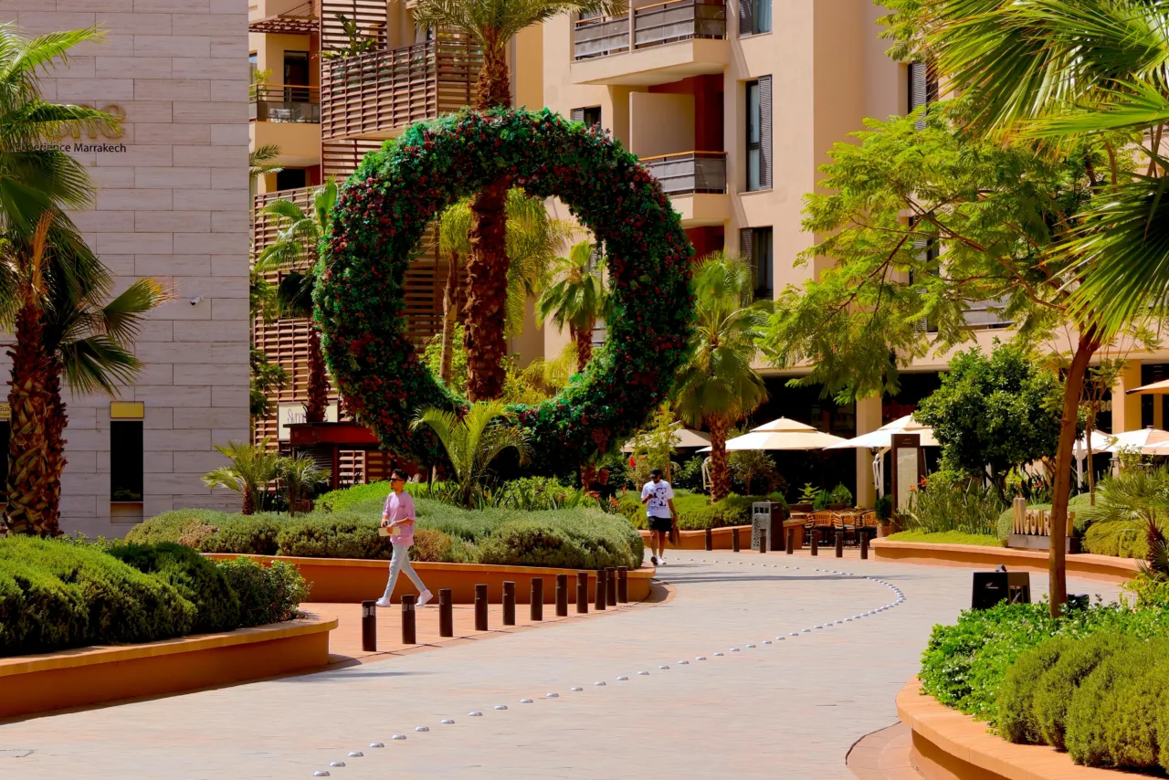 Modern Moroccan residential area near international schools representing school centric housing Morocco.